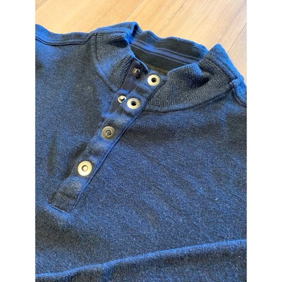 Hathaway Men's XXL Mock Collar w/ Snap Placket 1/4 Sweater Interlock Knit  EUC - Picture 2 of 6